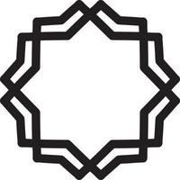 Islamic Star frame. Islamic icon vector