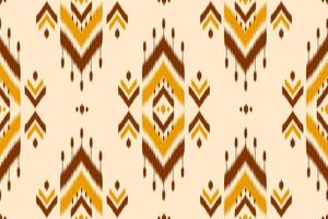 Abstract ethnic ikat background. Geometric seamless pattern in tribal. Fabric Indian style. vector
