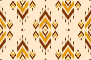 Abstract ethnic ikat background. Geometric seamless pattern in tribal. Fabric Indian style. vector