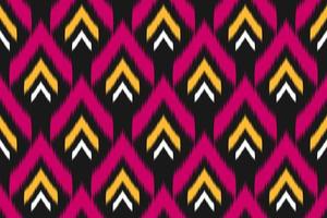 Fabric ikat pattern art. Geometric ethnic seamless pattern traditional. American, Mexican style. vector