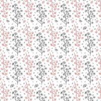 Elegant floral seamless pattern with tree branches. Vector organic background.