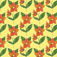 Elegant floral seamless pattern with tree branches. Vector organic background.