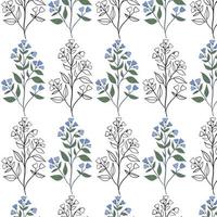 Elegant floral seamless pattern with tree branches. Vector organic background.