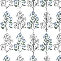 Elegant floral seamless pattern with tree branches. Vector organic background.