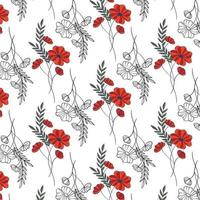 elegante floral sin costura modelo con árbol sucursales. vector orgánico antecedentes.