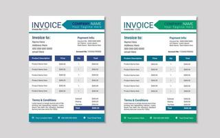 invoice design template bill payment paper design template vector