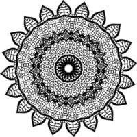 Decorative mandala with classic floral elements on white background. Seamless abstract pattern. Suitable for coloring book, wrapping paper, packaging. vector