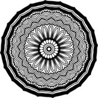 Circular pattern in form of mandala for Henna, Mehndi, tattoo, Decoration. Decorative ornament in ethnic oriental style. Coloring book page. Vintage decorative elements. vector