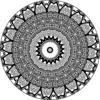 Decorative mandala with classic floral elements on white background. Seamless abstract pattern. Suitable for coloring book, wrapping paper, packaging. vector