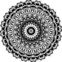 Decorative mandala with marine elements and waves on white isolated background. For coloring book pages. vector
