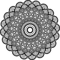 Decorative mandala with classic floral elements on white background. Seamless abstract pattern. Suitable for coloring book, wrapping paper, packaging. vector