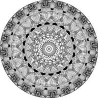 Easy mandala, simple mandalas flowers coloring page on white background. vector