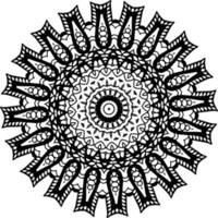 Decorative mandala with classic floral elements on white background. Seamless abstract pattern. Suitable for coloring book, wrapping paper, packaging. vector