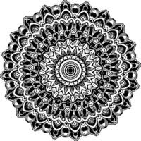 Decorative mandala with marine elements and waves on white isolated background. For coloring book pages. vector