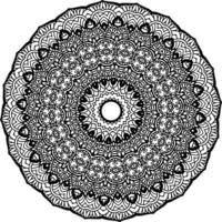 Decorative mandala with classic floral elements on white background. Seamless abstract pattern. Suitable for coloring book, wrapping paper, packaging. vector