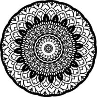 Decorative mandala with classic floral elements on white background. Seamless abstract pattern. Suitable for coloring book, wrapping paper, packaging. vector