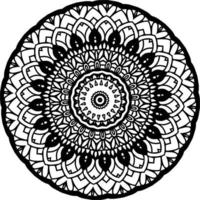 decorativo mandala con clásico floral elementos en blanco antecedentes. sin costura resumen modelo. adecuado para colorante libro, envase papel, embalaje. vector