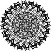 Decorative mandala with classic floral elements on white background. Seamless abstract pattern. Suitable for coloring book, wrapping paper, packaging. vector