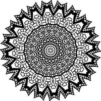 decorativo mandala con clásico floral elementos en blanco antecedentes. sin costura resumen modelo. adecuado para colorante libro, envase papel, embalaje. vector