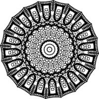 Decorative mandala with classic floral elements on white background. Seamless abstract pattern. Suitable for coloring book, wrapping paper, packaging. vector