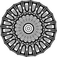 decorativo mandala con clásico floral elementos en blanco antecedentes. sin costura resumen modelo. adecuado para colorante libro, envase papel, embalaje. vector