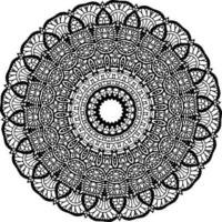 Decorative mandala with marine elements and waves on white isolated background. For coloring book pages. vector