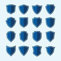 Shield frame collection design element, set of 16 vector