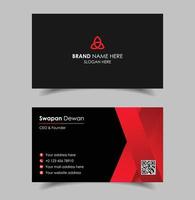 Modern business card design in professional style vector