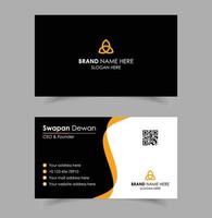 Modern business card design in professional style vector