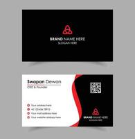 Modern business card design in professional style vector