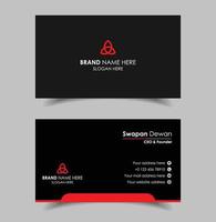 Modern business card design in professional style vector