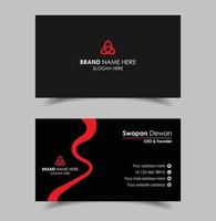 Modern business card design in professional style vector