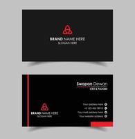 Modern business card design in professional style vector