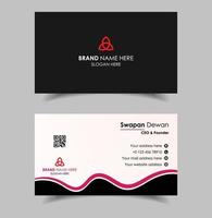 Modern business card design in professional style vector