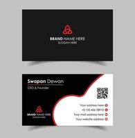 Modern business card design in professional style vector