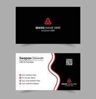 Modern business card design in professional style vector