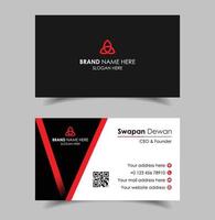 Modern business card design in professional style vector