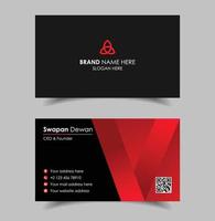 Modern business card design in professional style vector