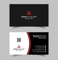 Modern business card design in professional style vector