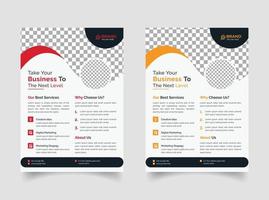 Creative business flyer template design vector