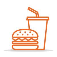 Hamburger with juice vector