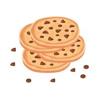 Cookies chocolate chip topping for your tea time decoration image vector