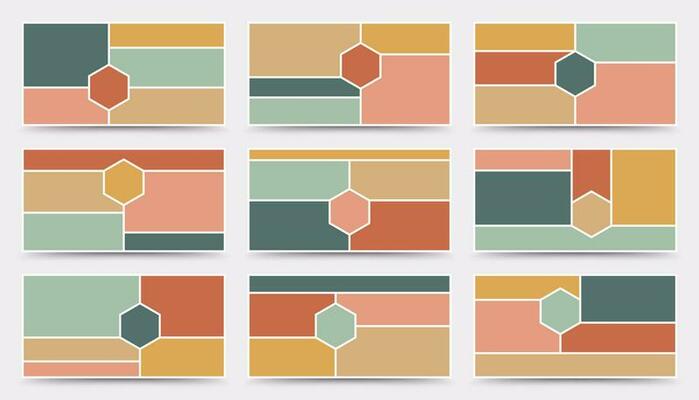 Moodboard template. Photo collage layout. Minimalist Moodboard.