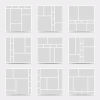 Moodboard template. Photo collage layout. Minimalist Moodboard. vector