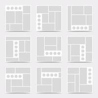 Moodboard template. Photo collage layout. Minimalist Moodboard. vector