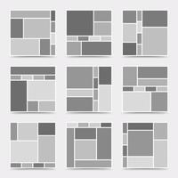 Moodboard template. Photo collage layout. Minimalist Moodboard. vector