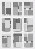 Moodboard template. Photo collage layout. Minimalist Moodboard. vector