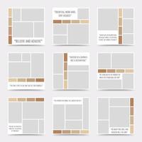 Moodboard template. Photo collage layout. Minimalist Moodboard. vector