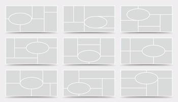 Moodboard template. Photo collage layout. Minimalist Moodboard. vector