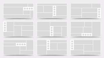 Moodboard template. Photo collage layout. Minimalist Moodboard. vector